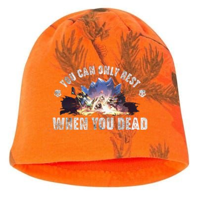 You CanT Rest Hell Of Divers Helldiving Lovers Costume Kati - Camo Knit Beanie