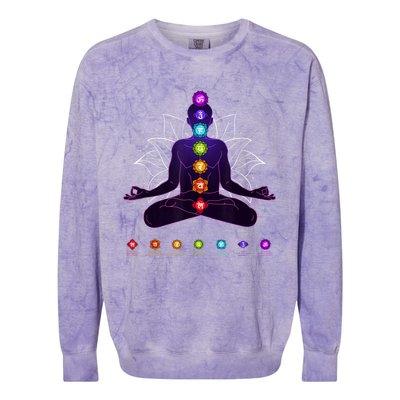 Yoga Chakra Spiritual Body System Meditation Colorblast Crewneck Sweatshirt