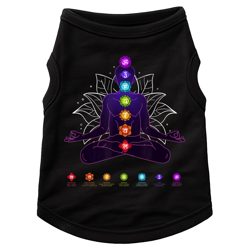 Yoga Chakra Spiritual Body System Meditation Doggie Tank