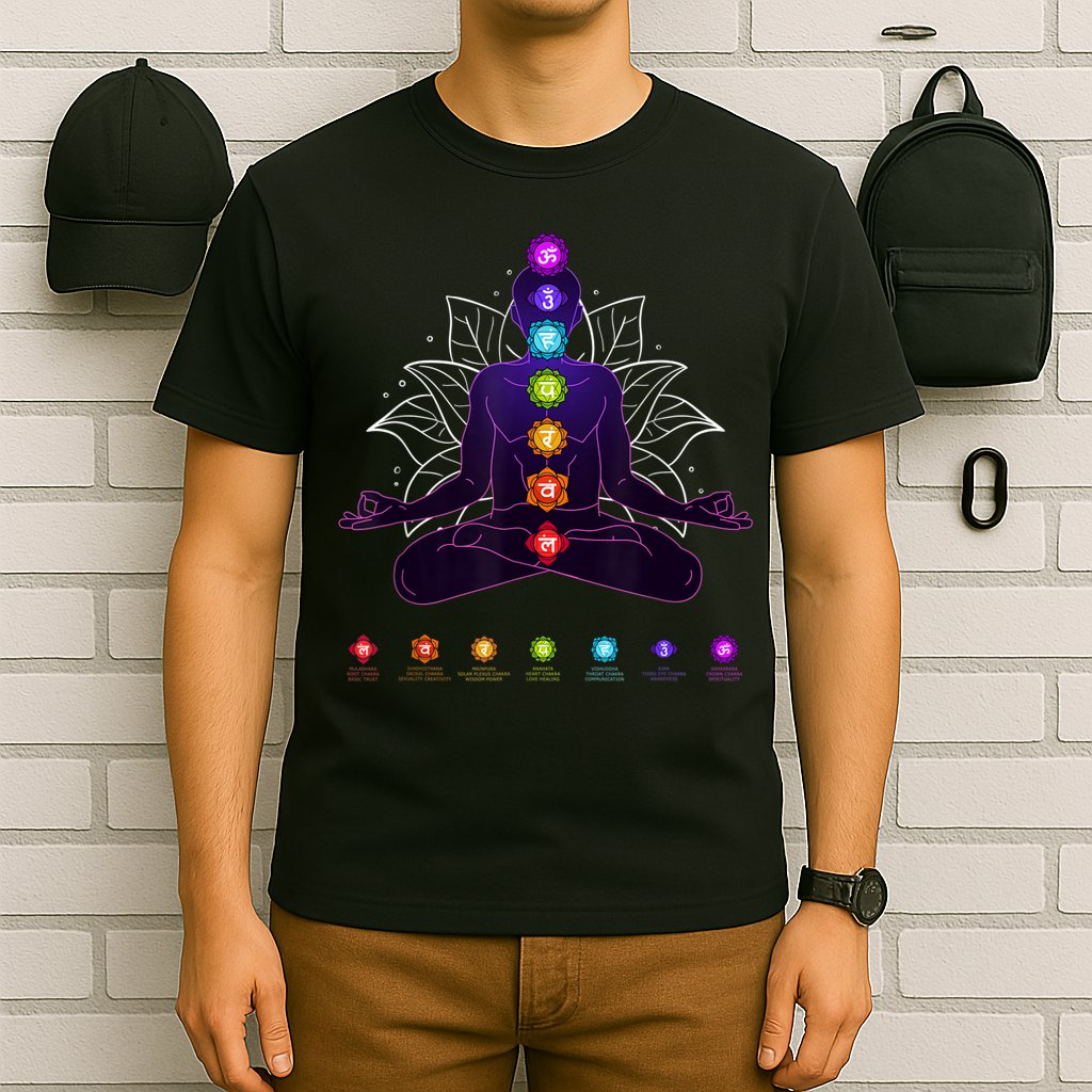 Yoga Chakra Spiritual Body System Meditation T-Shirt