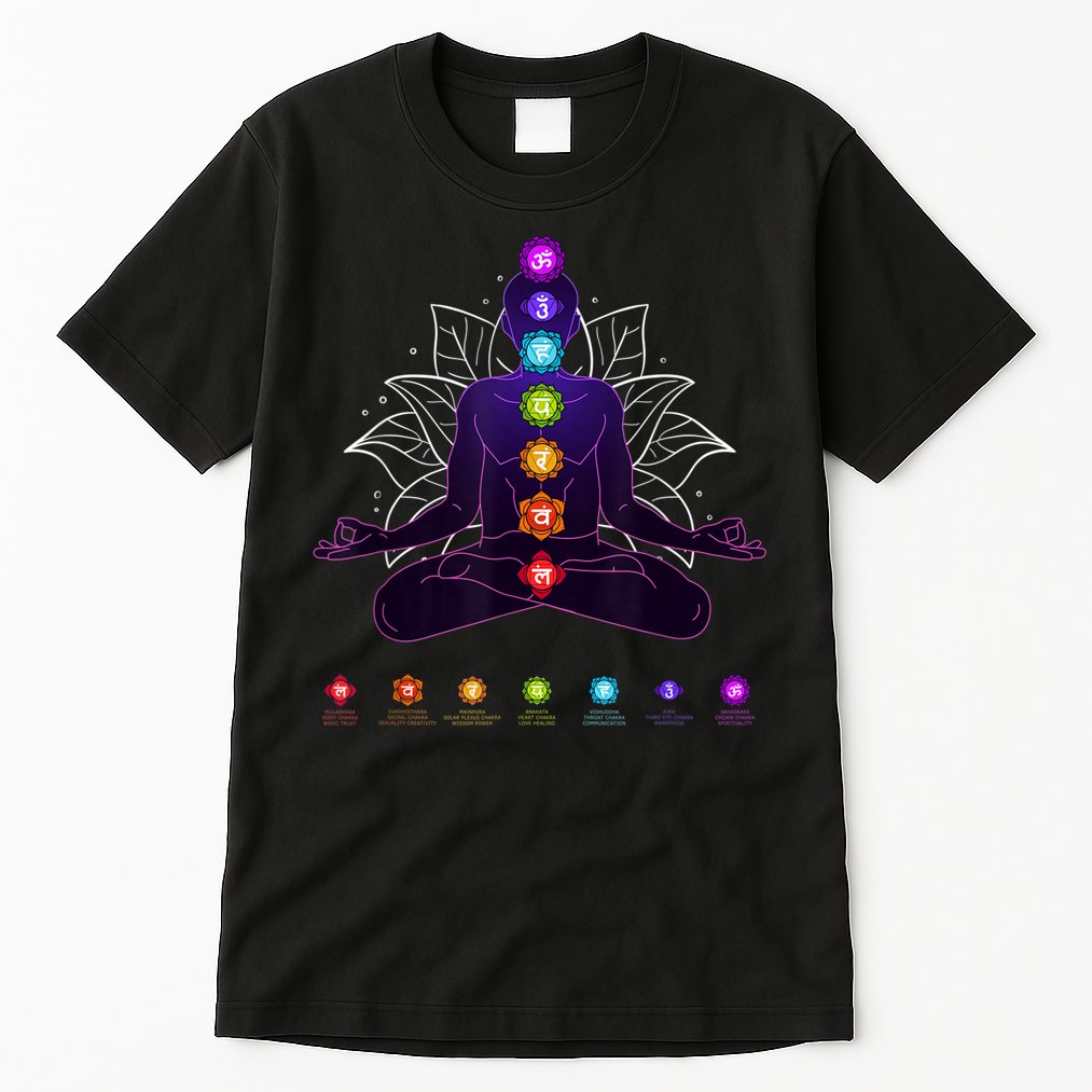 Yoga Chakra Spiritual Body System Meditation Tall T-Shirt