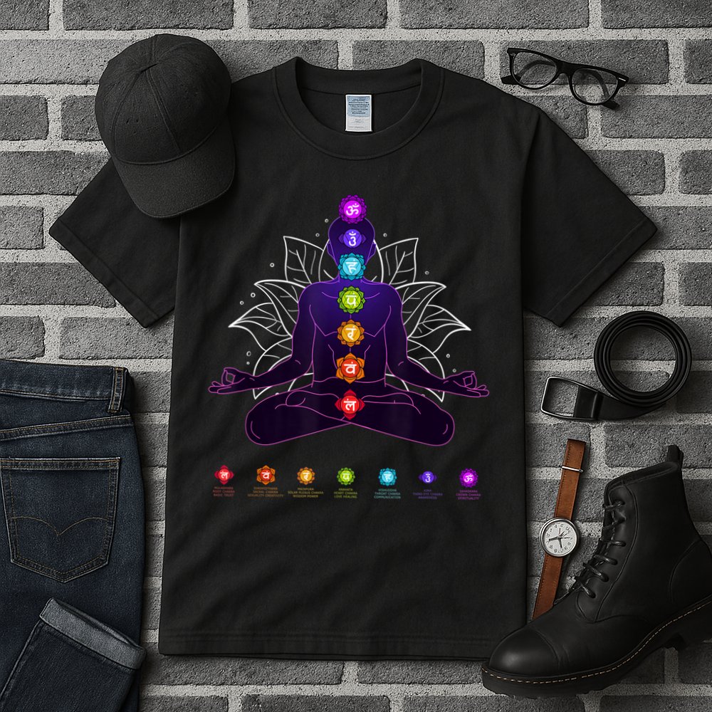 Yoga Chakra Spiritual Body System Meditation Tall T-Shirt