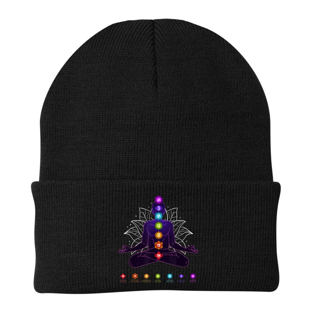 Yoga Chakra Spiritual Body System Meditation Beanie