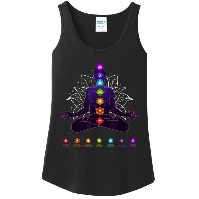 Yoga Chakra Spiritual Body System Meditation Ladies Essential Tank