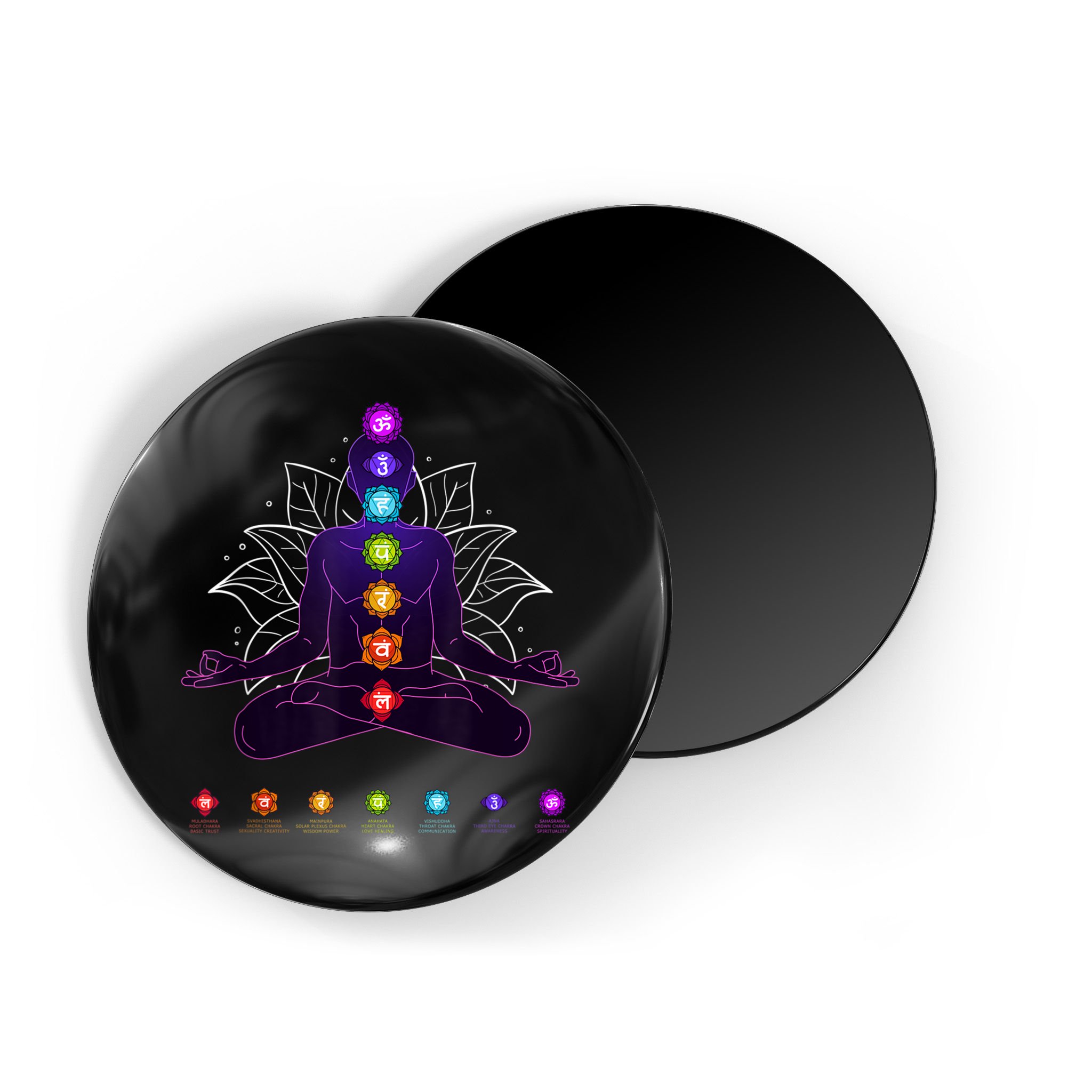 Yoga Chakra Spiritual Body System Meditation Magnet