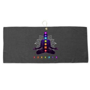 Yoga Chakra Spiritual Body System Meditation Large Microfiber Waffle Golf Towel