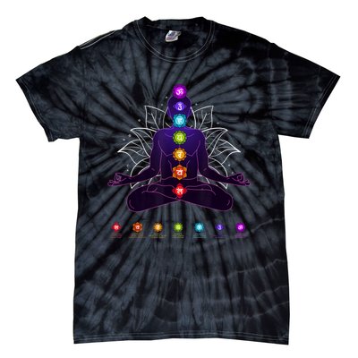 Yoga Chakra Spiritual Body System Meditation Tie-Dye T-Shirt