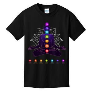 Yoga Chakra Spiritual Body System Meditation Kids T-Shirt