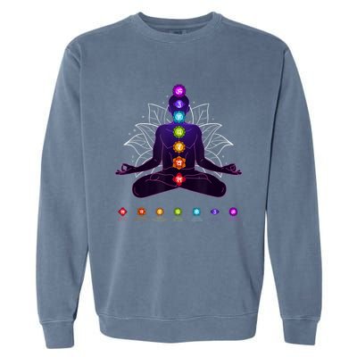 Yoga Chakra Spiritual Body System Meditation Garment-Dyed Sweatshirt