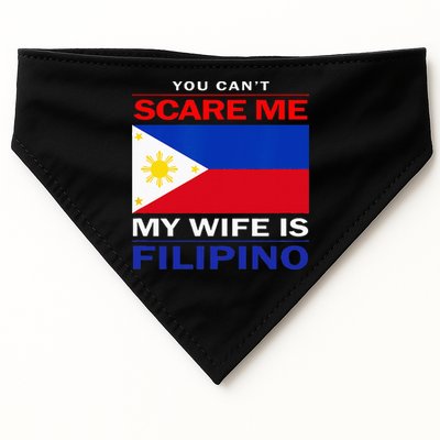 You Cant Scare Me My Wife Is Filipino Funny Husbands USA-Made Doggie Bandana