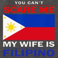 You Cant Scare Me My Wife Is Filipino Funny Husbands Vector Backpack