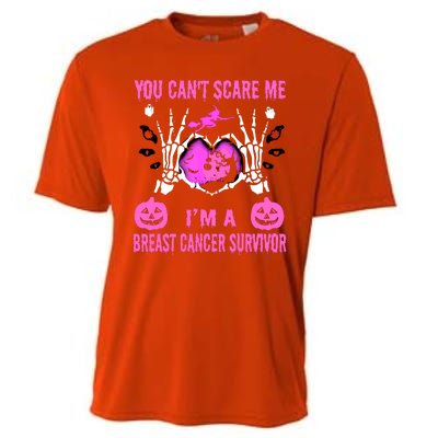 You Cant Scare Me Im A Breast Cancer Survivor Halloween Cooling Performance Crew T-Shirt