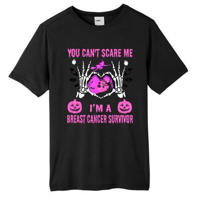 You Cant Scare Me Im A Breast Cancer Survivor Halloween Tall Fusion ChromaSoft Performance T-Shirt