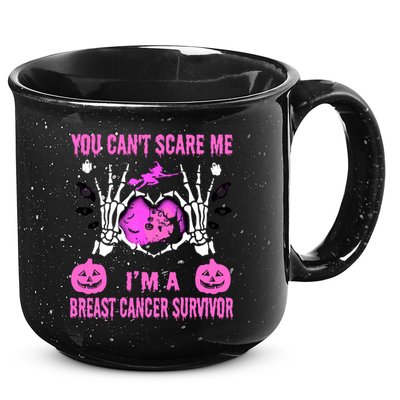 You Cant Scare Me Im A Breast Cancer Survivor Halloween 15oz Campfire Ceramic Mug