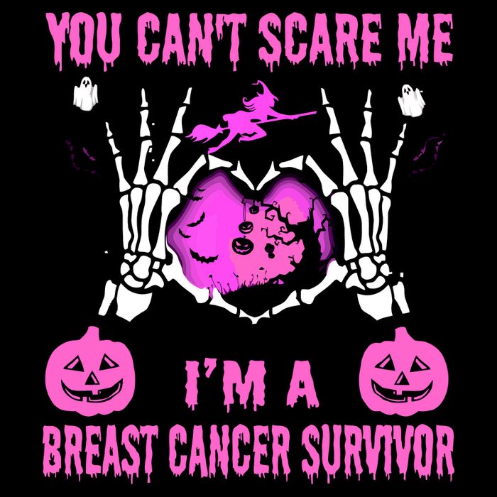 You Cant Scare Me Im A Breast Cancer Survivor Halloween 16 in Basic Backpack