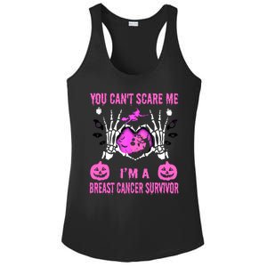 You Cant Scare Me Im A Breast Cancer Survivor Halloween Ladies PosiCharge Competitor Racerback Tank