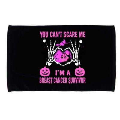 You Cant Scare Me Im A Breast Cancer Survivor Halloween Microfiber Hand Towel