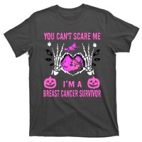 You Cant Scare Me Im A Breast Cancer Survivor Halloween T-Shirt