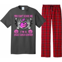 You Cant Scare Me Im A Breast Cancer Survivor Halloween Pajama Set