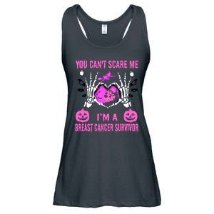 You Cant Scare Me Im A Breast Cancer Survivor Halloween Ladies Essential Flowy Tank