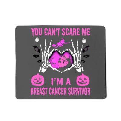 You Cant Scare Me Im A Breast Cancer Survivor Halloween Mousepad