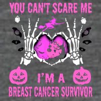You Cant Scare Me Im A Breast Cancer Survivor Halloween Poster
