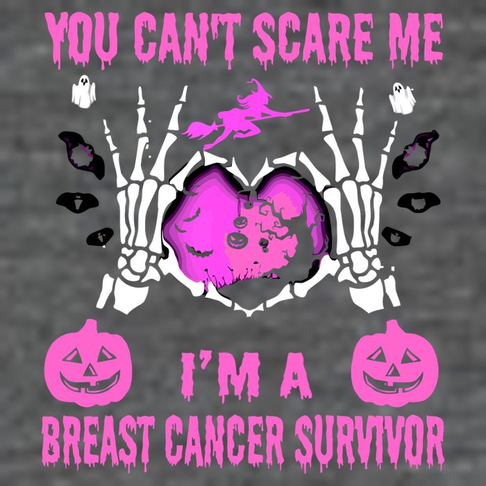 You Cant Scare Me Im A Breast Cancer Survivor Halloween Poster