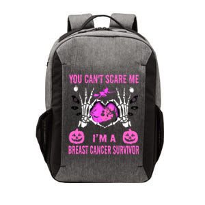 You Cant Scare Me Im A Breast Cancer Survivor Halloween Vector Backpack