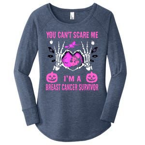 You Cant Scare Me Im A Breast Cancer Survivor Halloween Women's Perfect Tri Tunic Long Sleeve Shirt