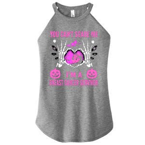 You Cant Scare Me Im A Breast Cancer Survivor Halloween Women's Perfect Tri Rocker Tank