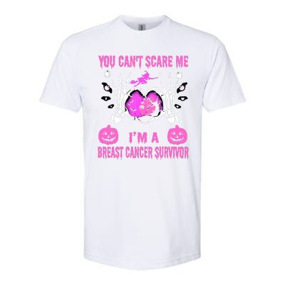 You Cant Scare Me Im A Breast Cancer Survivor Halloween Softstyle® CVC T-Shirt