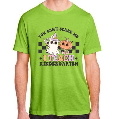 You Cant Scare Me I Teach Kindergarten Retro Halloween Ghost Gift Adult ChromaSoft Performance T-Shirt