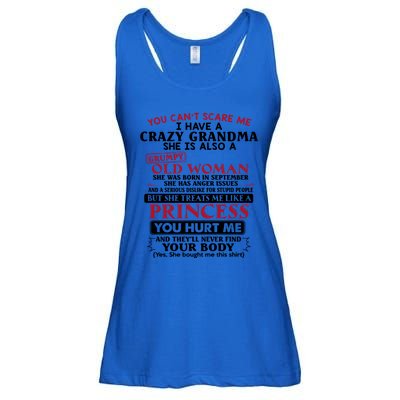 You Can't Scare Me I Have A Crazy Grandma September Grandma Gift Ladies Essential Flowy Tank