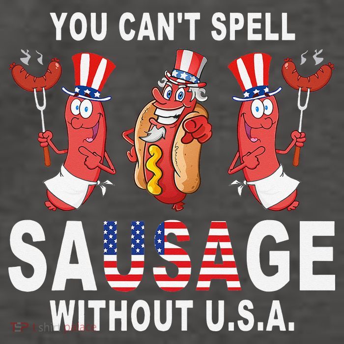 You Cant Spell Sausage Without USA 4th of July American Flag Vector Backpack