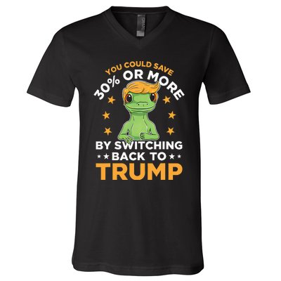 You Could Save 30 Percent Or More By Switching Back To Trump V-Neck T-Shirt