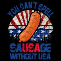 You Can't Spell Sausage Without USA, Funny 4th Of July Zip Tote Bag