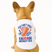 You Can't Spell Sausage Without USA, Funny 4th Of July Doggie Tank