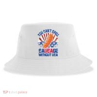 You Can't Spell Sausage Without USA, Funny 4th Of July Sustainable Bucket Hat