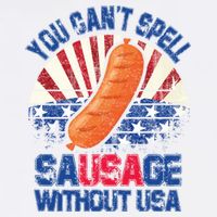 You Can't Spell Sausage Without USA, Funny 4th Of July Short Acrylic Beanie
