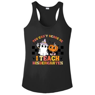 You Cant Scare Me I Teach Kindergarten Retro Halloween Ghost Great Gift Ladies PosiCharge Competitor Racerback Tank