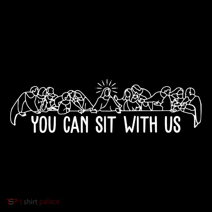 You Can Sit With Us Twelve Apostles Christianity Flexfit Unipanel Trucker Cap