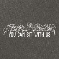 You Can Sit With Us Twelve Apostles Christianity Cotton Canvas Backpack