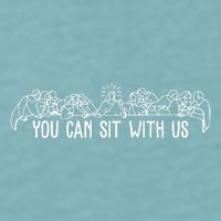 You Can Sit With Us Twelve Apostles Christianity Sueded Cloud Jersey T-Shirt