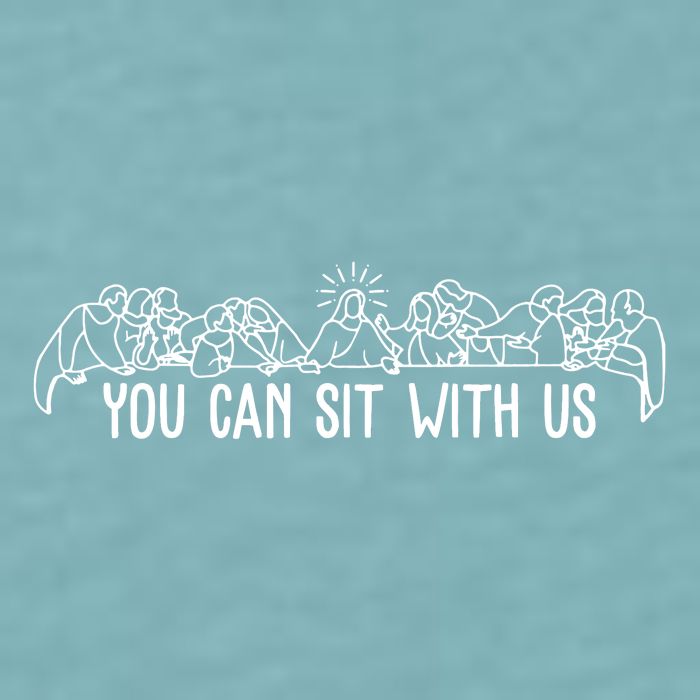 You Can Sit With Us Twelve Apostles Christianity Sueded Cloud Jersey T-Shirt