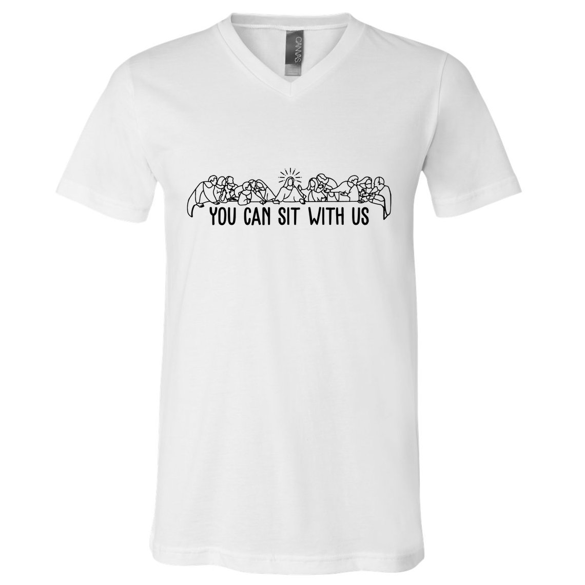You Can Sit With Us Twelve Apostles Christianity V-Neck T-Shirt