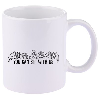 You Can Sit With Us Twelve Apostles Christianity 11oz C Handle Ceramic Mug