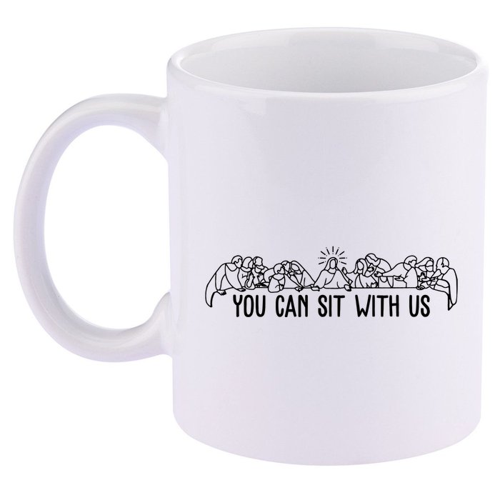 You Can Sit With Us Twelve Apostles Christianity 11oz C Handle Ceramic Mug
