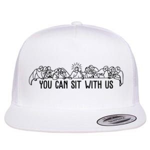 You Can Sit With Us Twelve Apostles Christianity Flat Bill Trucker Hat