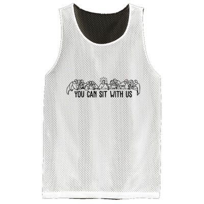 You Can Sit With Us Twelve Apostles Christianity Mesh Reversible Basketball Jersey Tank