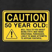 Yellow Caution Sign Funny 50th Birthday Turning Fifty 11oz C Handle Ceramic Mug